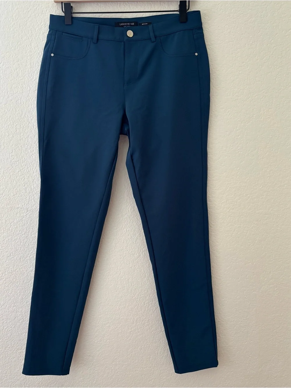 Lafayette 148 New York Mercer Trousers in Teal Blue size 6 - Picture 2 of 7